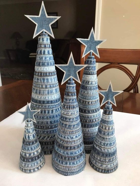Image for Upcycled Jeans Christmas Trees