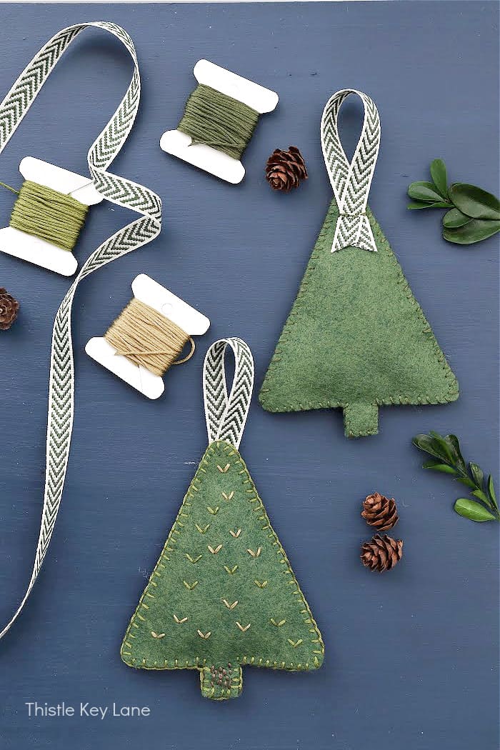 Image for Easy Embroidered Felt Christmas Ornaments