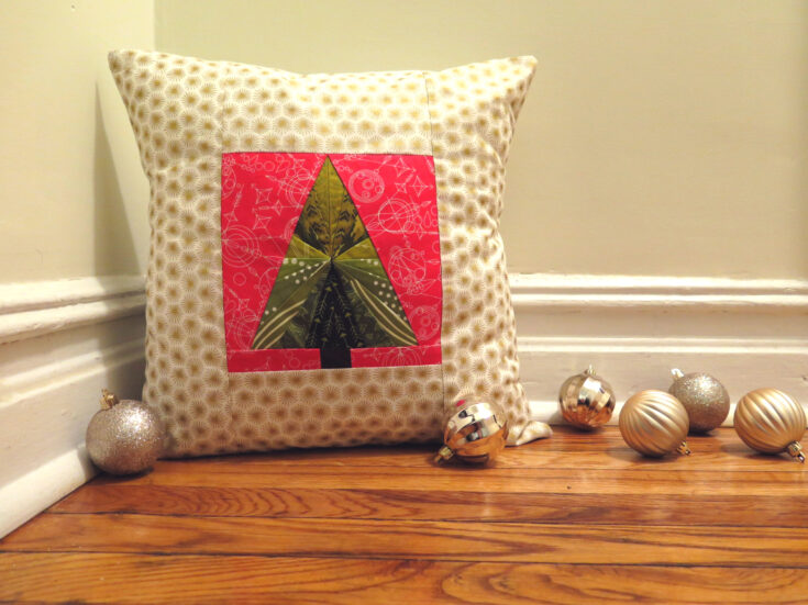 patchwork christmas pillow