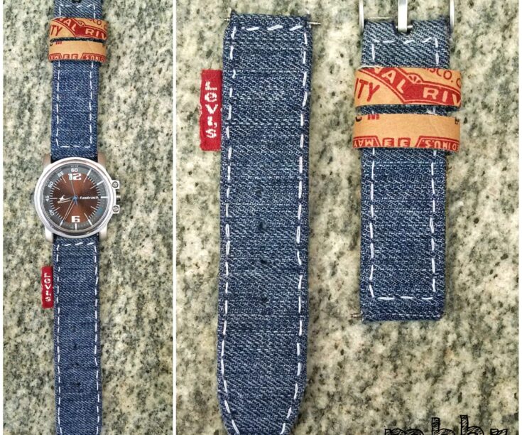 denim watch band diy