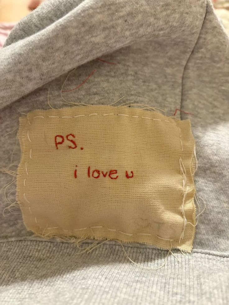 patch with a handmade embroidery