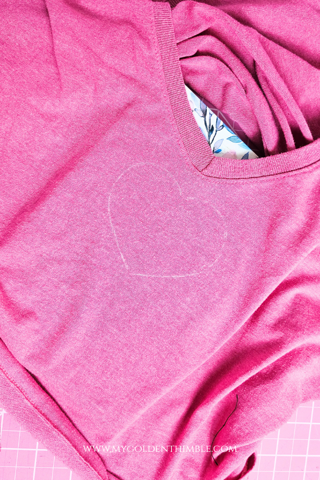 how to sew a heart cutout