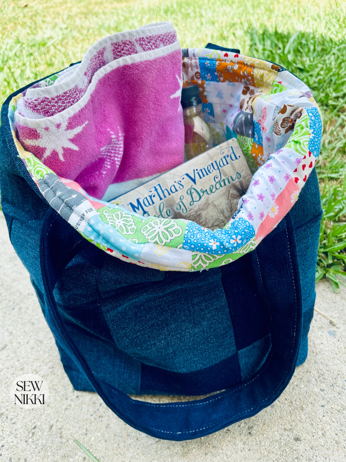 Image for DIY Sewing Tutorial: How to Make a Denim Beach Bag
