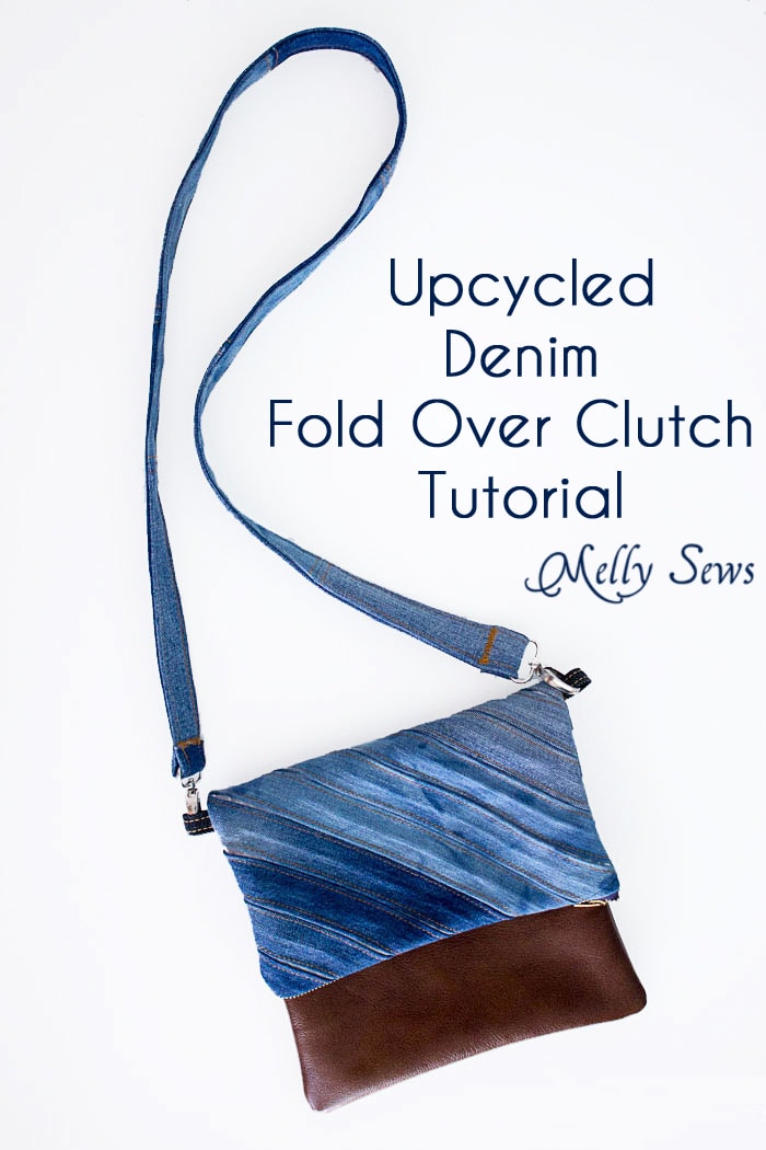 bag made with upcycled denim