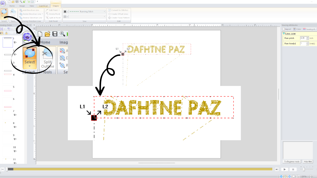 pe design file for homemade clothing labels