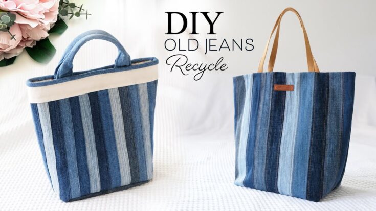 bag made with upcycled denim