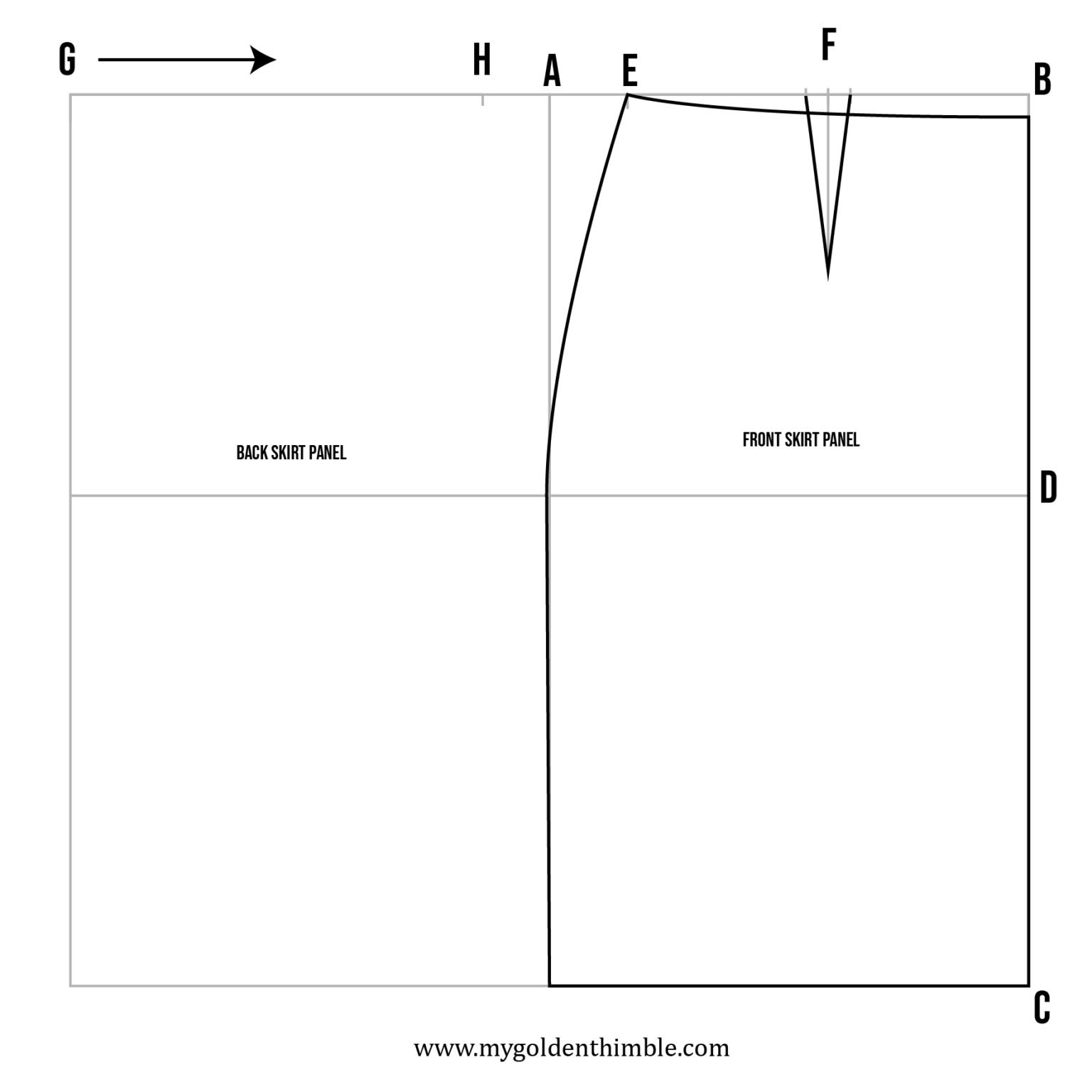 How To Draft A Basic Skirt Block Pattern Step-By-Step