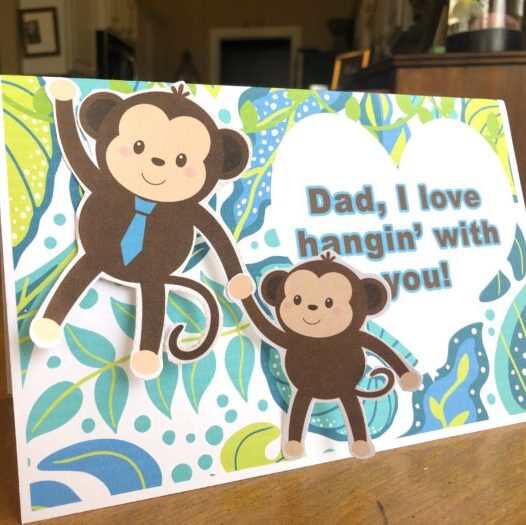 monkey printable card