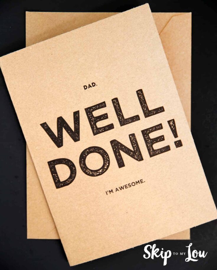 craft paper card for father's day