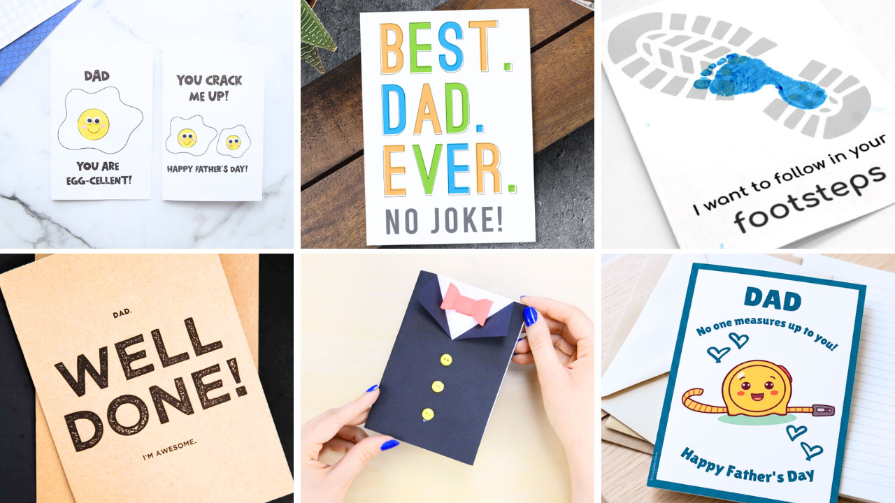 DIY Father’s Day Cards Ideas + Free Printables