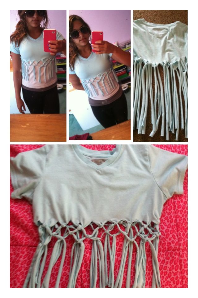 t-shirt tutorial with fringes