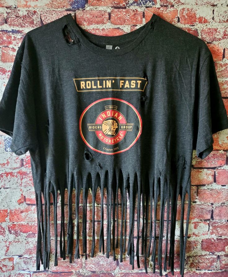 fringes on the bottom of a t-shirt