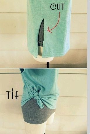 side knot on a t-shirt