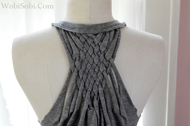 macrame t-shirt upcycle